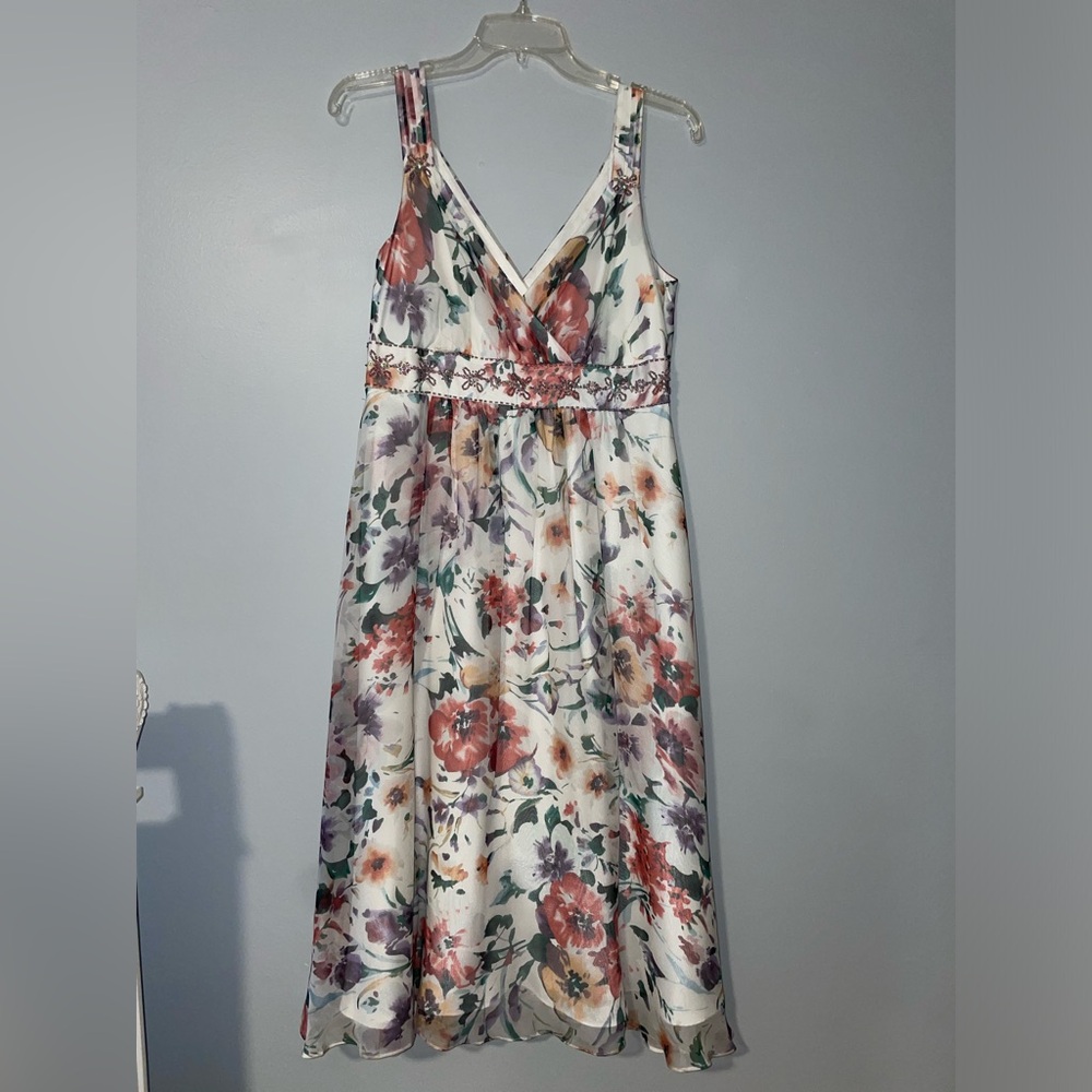 🪷Robbie Bee Multicolor Floral Midi Dress